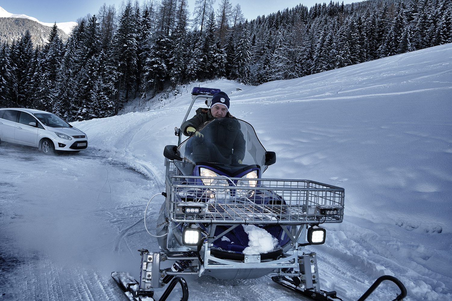 Franz Weiss mit Skidoo auf dem Graukogel in Bad Gastein