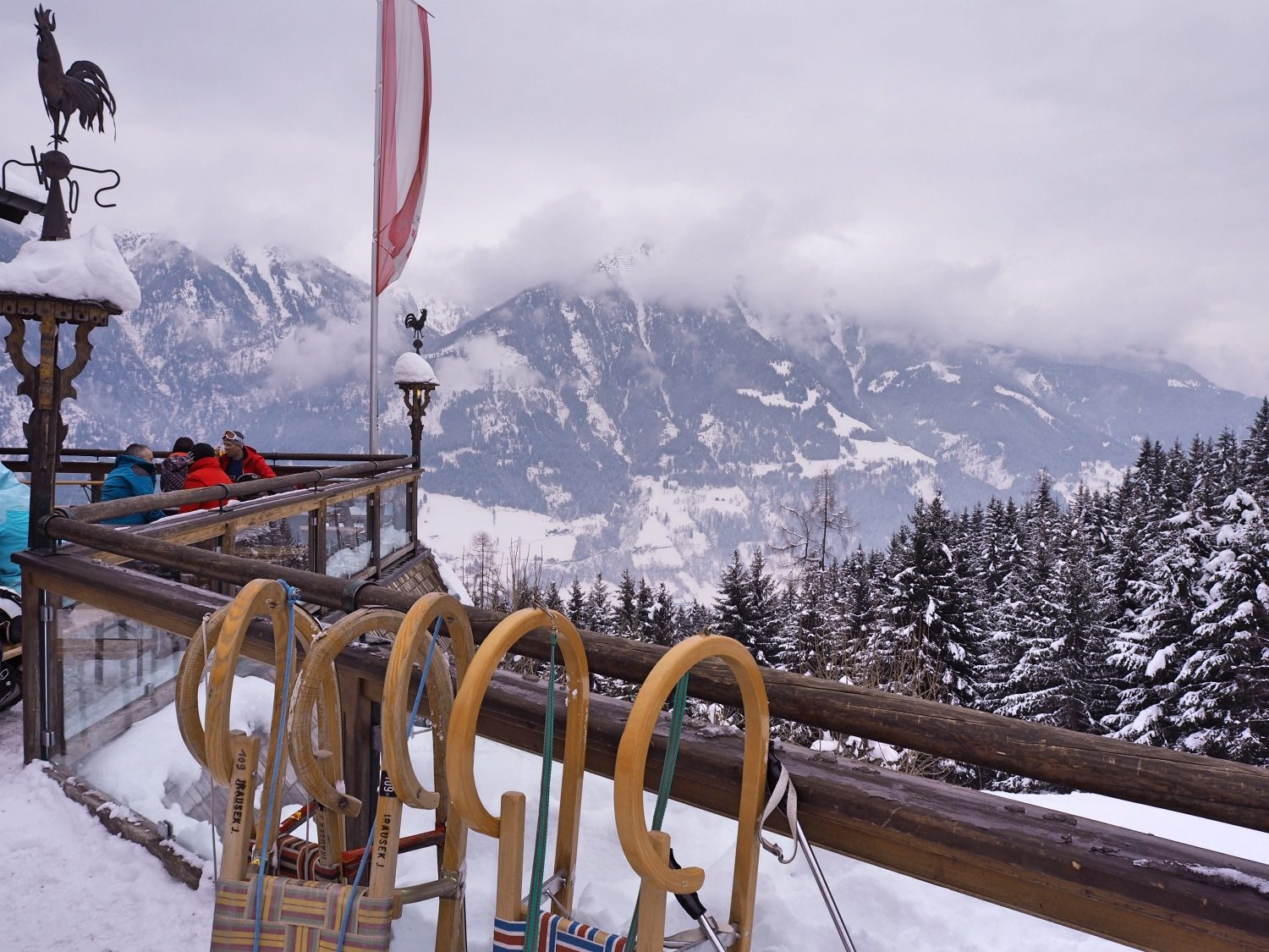 Panoramaaussicht mit Rodeln in Gastein
