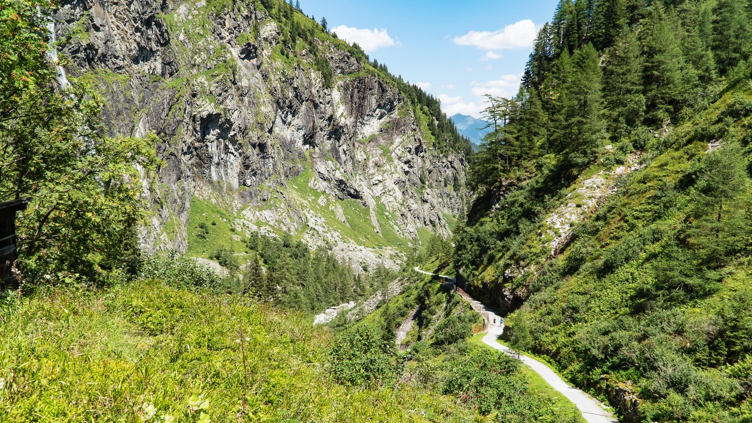 ein schmaler Weg im Tal