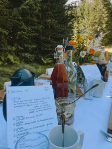 Wald:Brunch Tisch