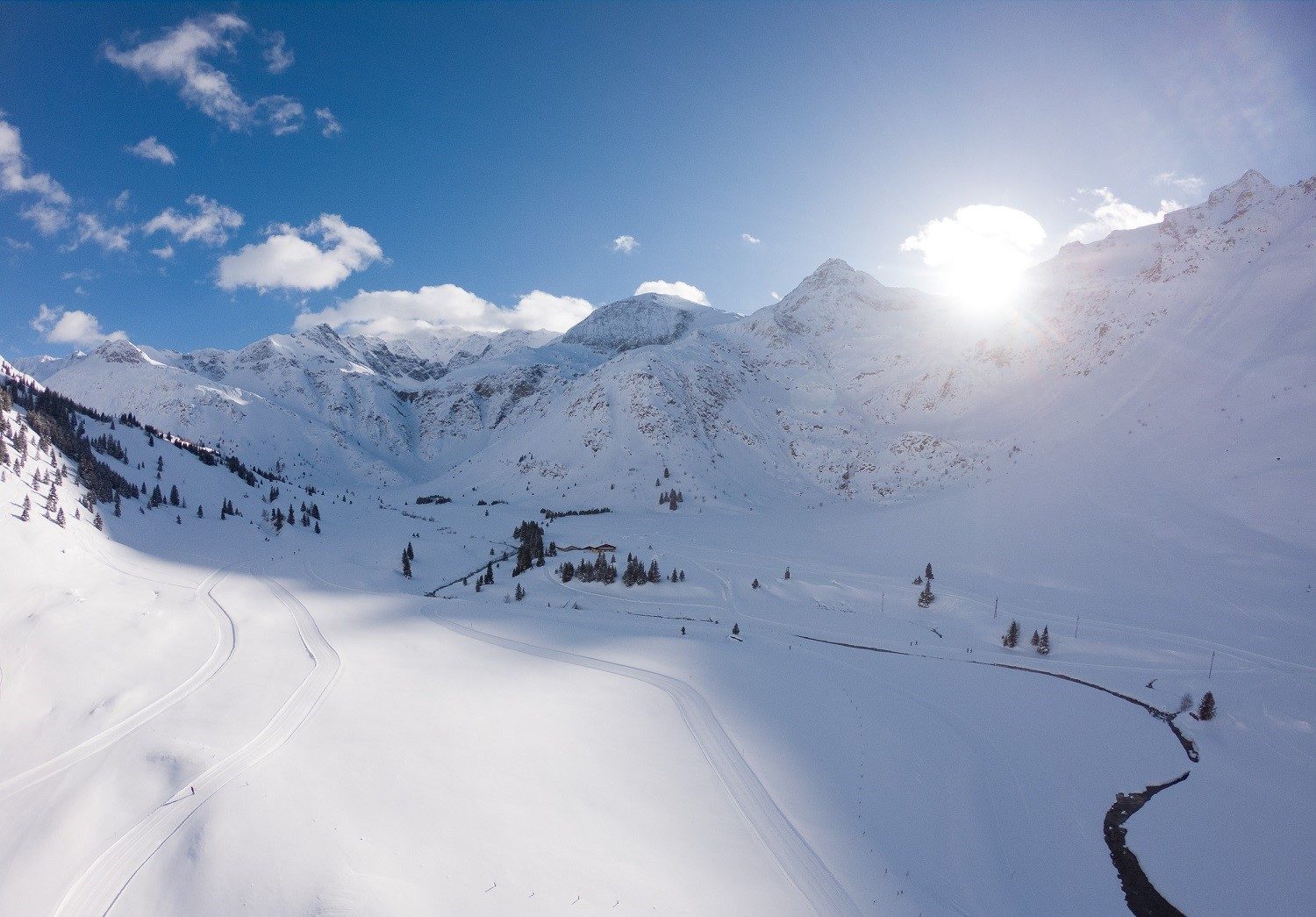 Verschneite Winterlandschaft in Sportgastein