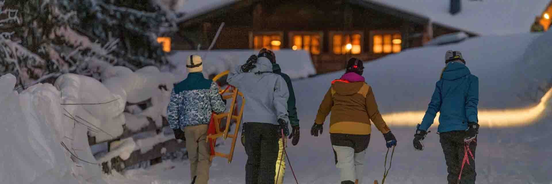 Schlittenfahren auf 1500 Höhenmetern