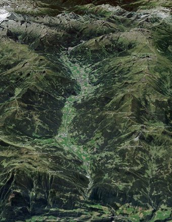 3D Karte vom Gasteinertal
