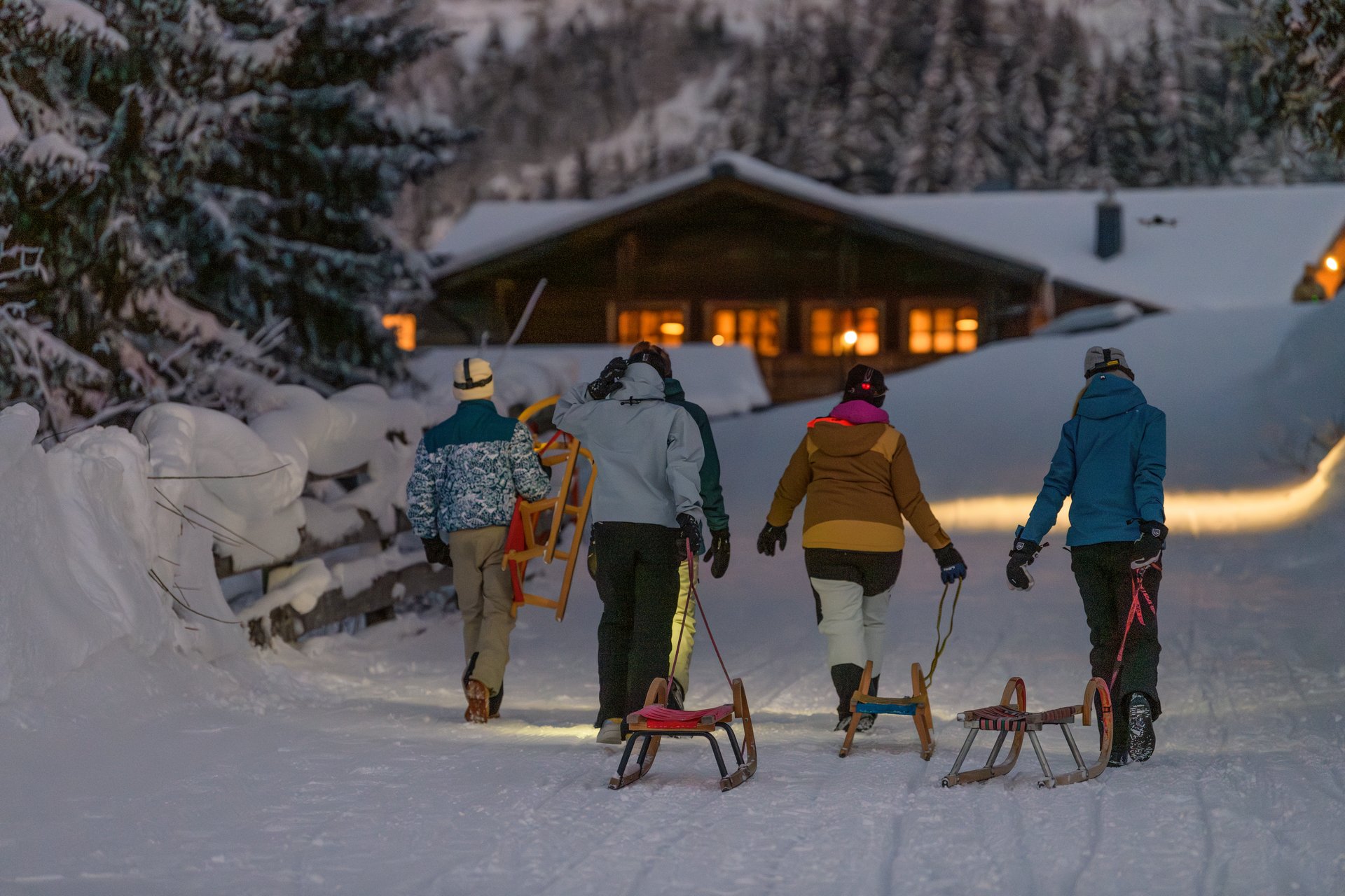 Schlittenfahren auf 1500 Höhenmetern