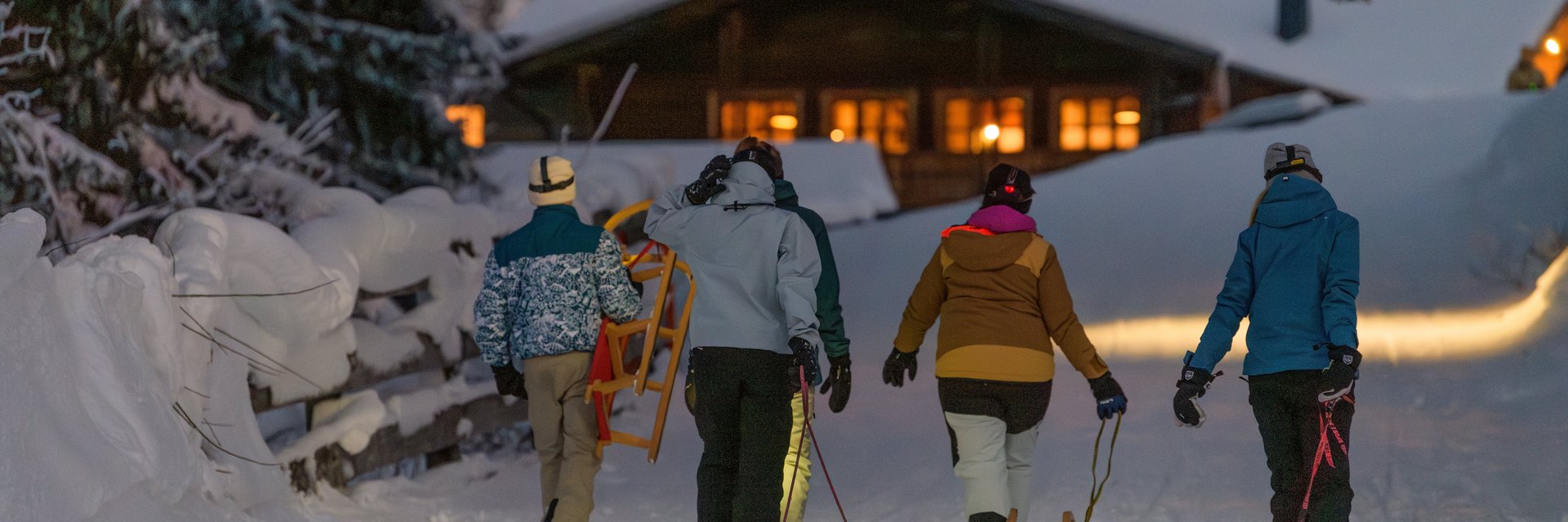Schlittenfahren auf 1500 Höhenmetern