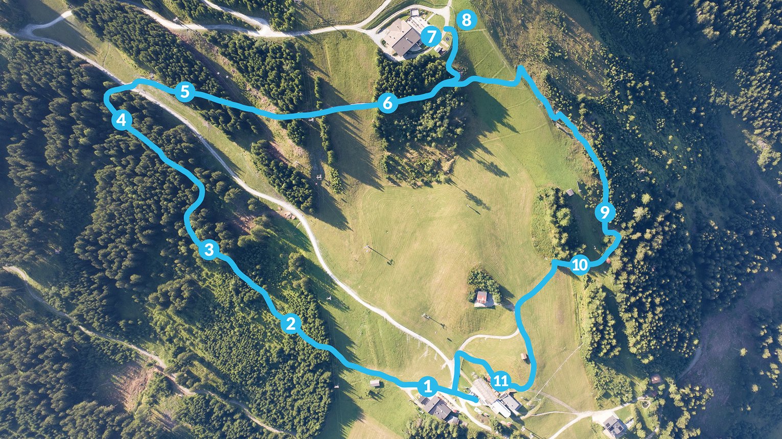 Eingezeichnete Route Bergbauern Diplom Weg