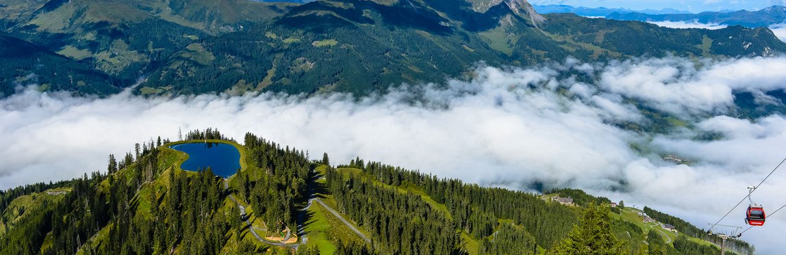 Panoramablick auf den Spiegelsee am Fulseck