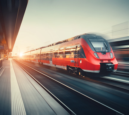 Zug im Bahnhof