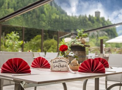 Burg -Blick - Terrasse