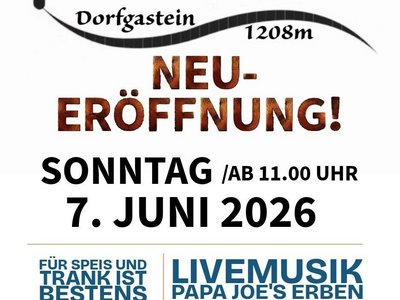 Plakat Neueröffnung Mühlwinkelhütte