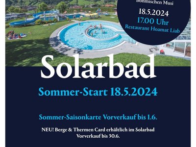 Sommerstart Solarbad Gastein