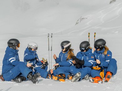 Skischule-Pause