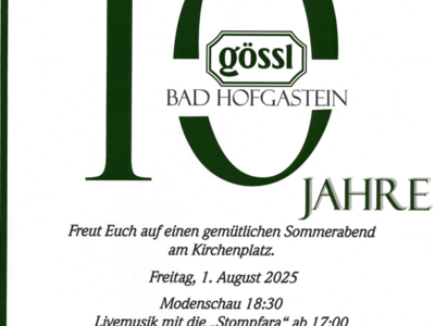 10 Jahre Gössl