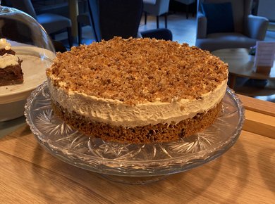 Cappuccino-Krümel Kuchen