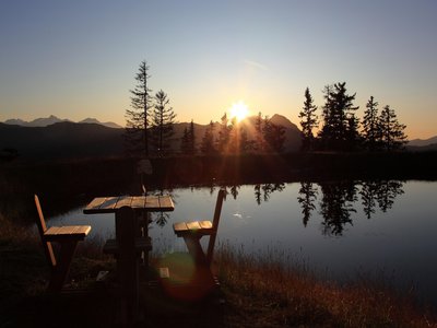 Spiegelsee Dorfgastein Sonnenuntergang