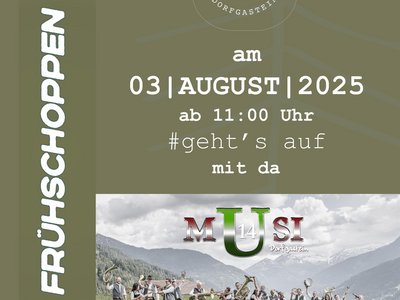 Plakat Frühschoppen auf der Reiterhütte